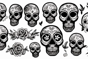 Skull with woods tattoo idea