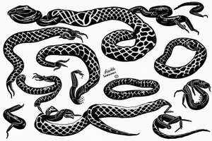 Snake wrapped around the scorpion tattoo idea