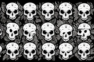 Skull with woods tattoo idea
