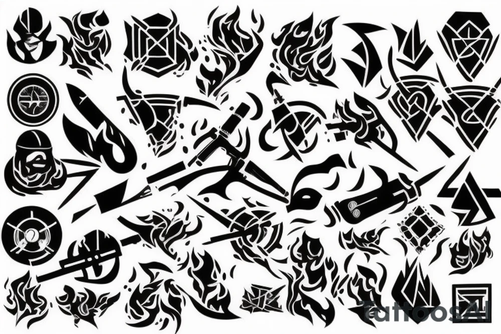 Fire and cs:go tattoo idea