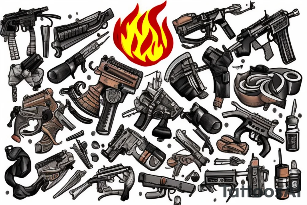 Fire and cs:go tattoo idea