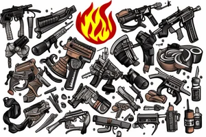 Fire and cs:go tattoo idea
