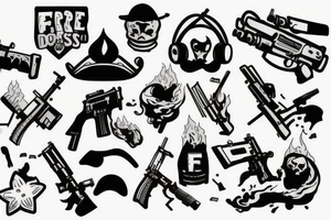 Fire and cs:go tattoo idea