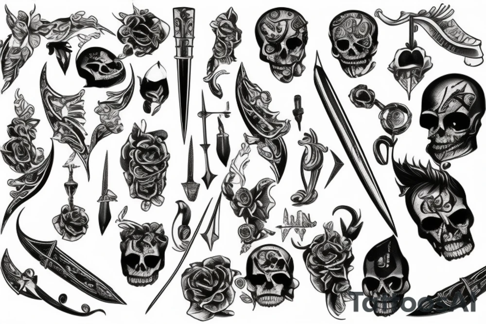 dagger tattoo idea