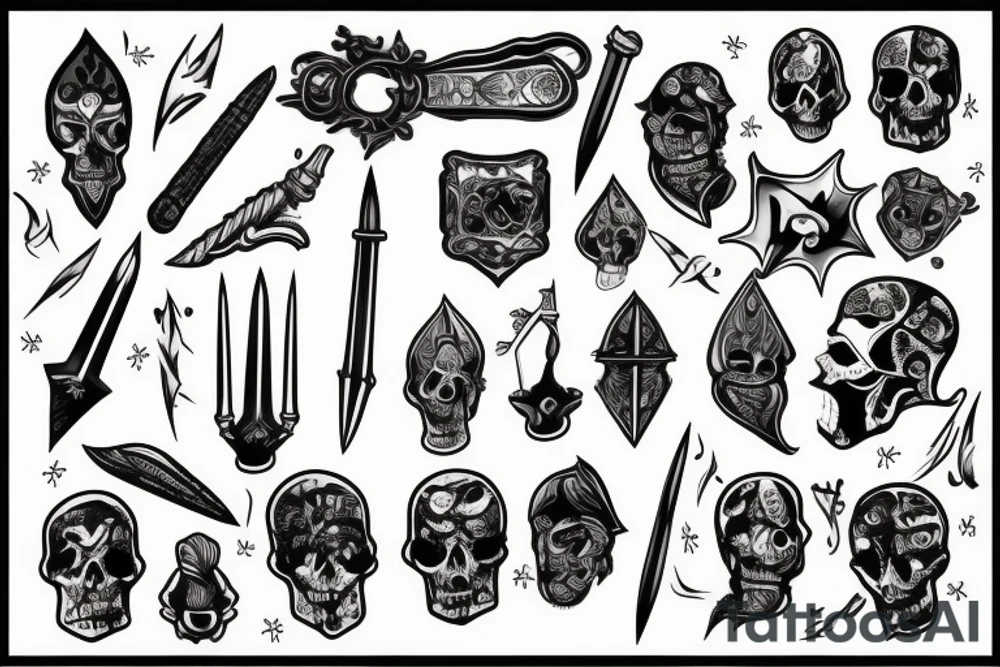 dagger tattoo idea