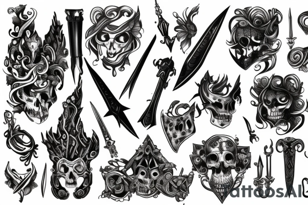 dagger tattoo idea