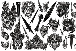 dagger tattoo idea