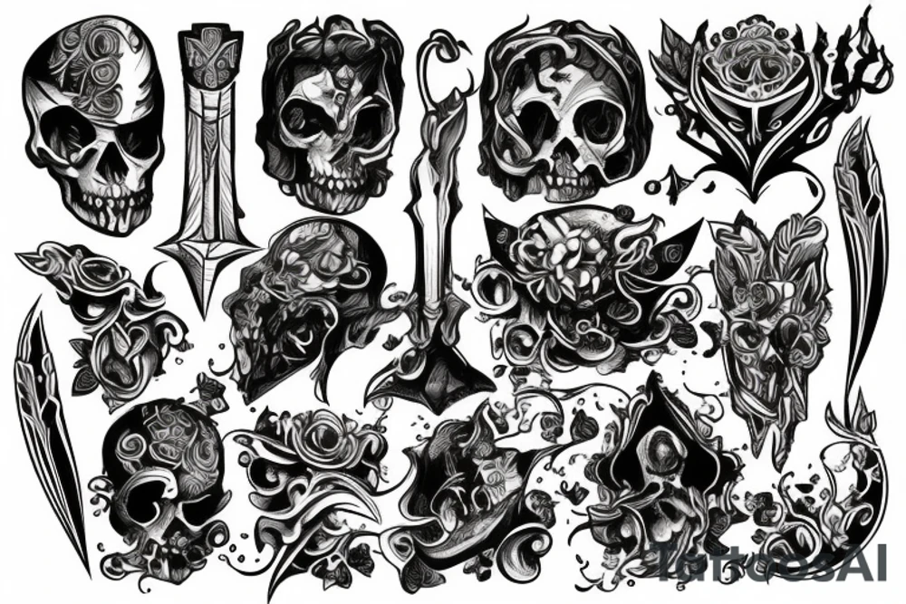 dagger old school tattoo idea