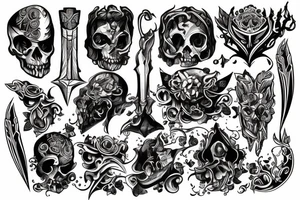 dagger old school tattoo idea