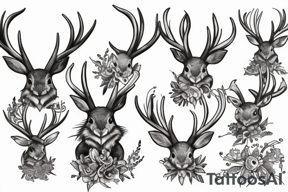 Jackalope and a fountain tattoo idea