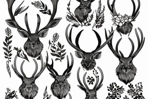 Jackalope and a fountain tattoo idea