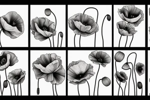 One Poppy, fine line tattoo idea