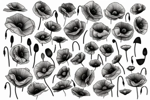 One Poppy, fine line tattoo idea