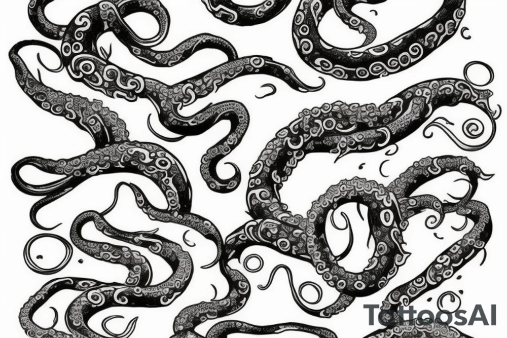 Anime tentacles tattoo idea