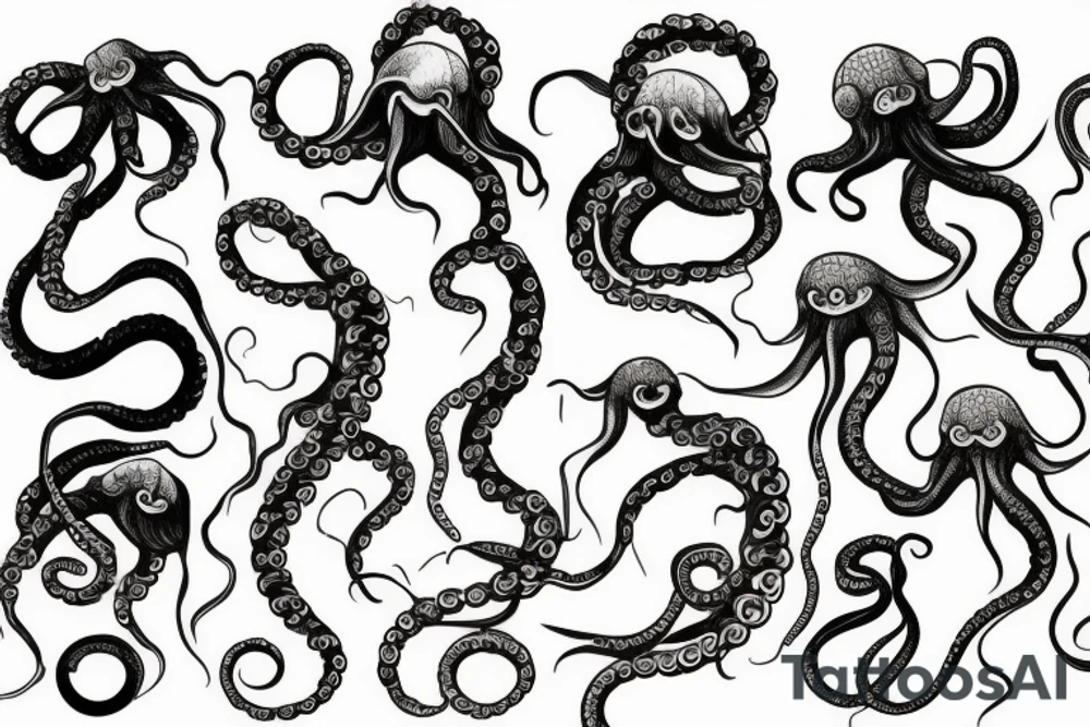 Anime tentacles tattoo idea