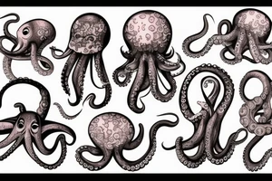 octopus eating chicken tattoo idea