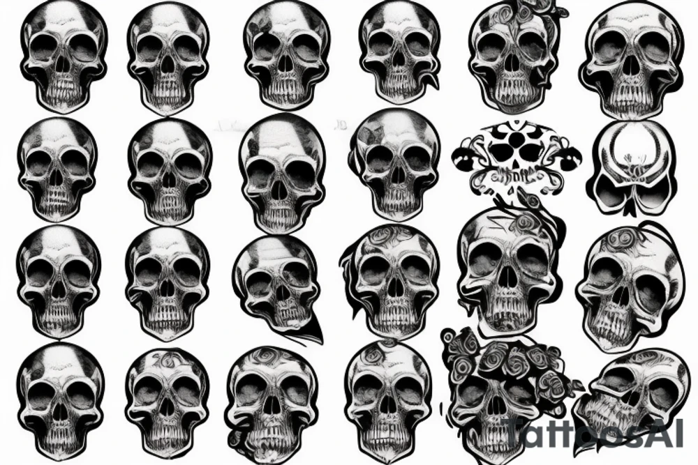 Skull tattoo idea