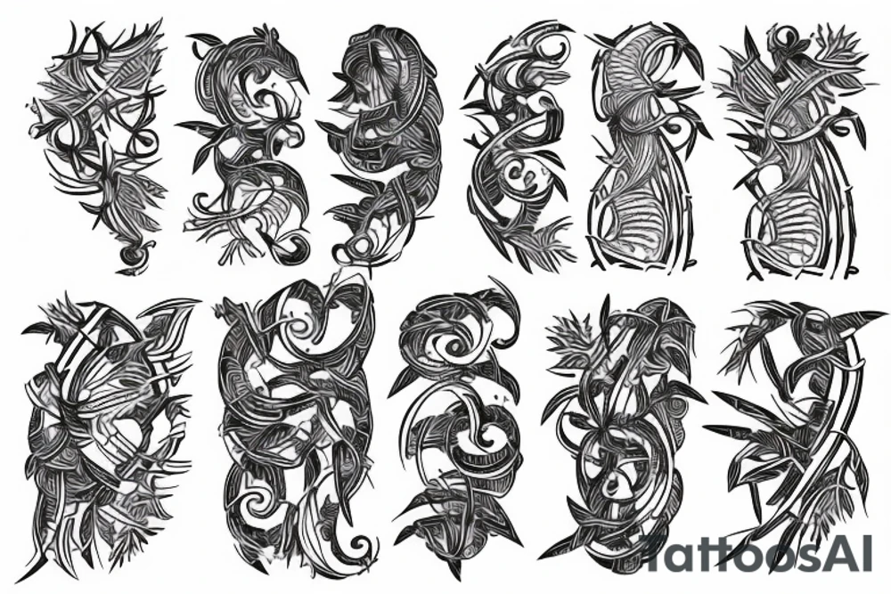 bamboo spine tattoo idea