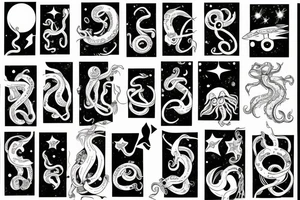 Space octopus tattoo idea