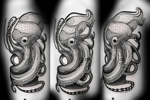 Octopus grabbing a ship tattoo idea