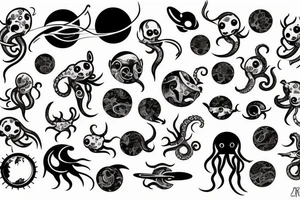 Space Octopus tattoo idea