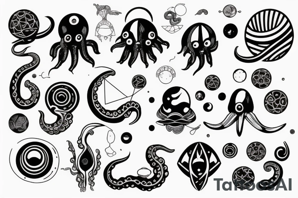 Space Octopus tattoo idea