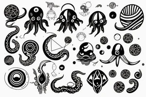 Space Octopus tattoo idea