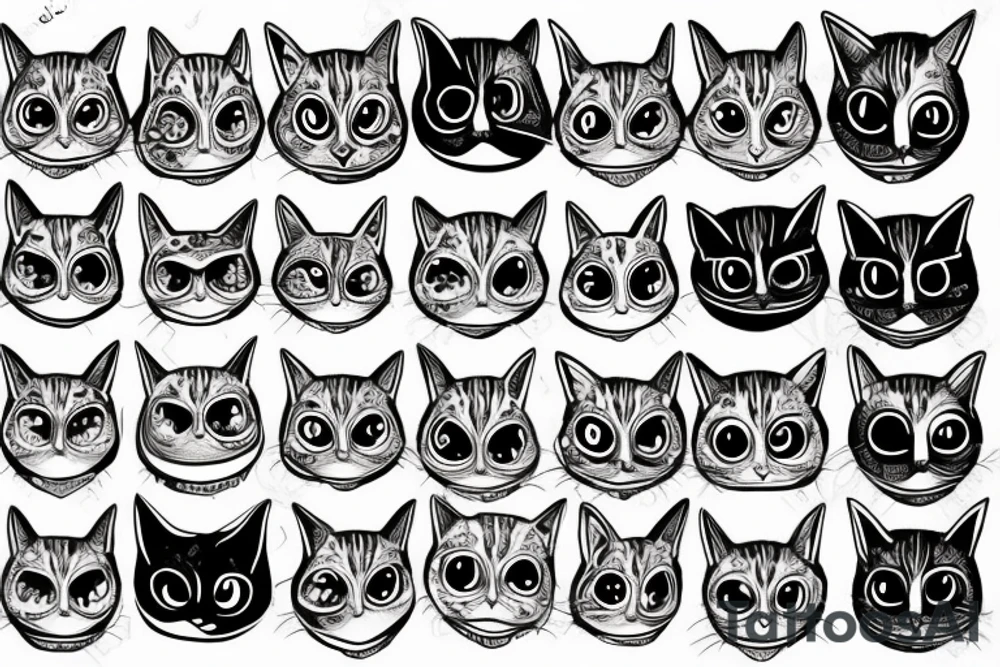 Uroboros cat head tattoo idea