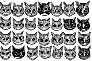 Uroboros cat head tattoo idea