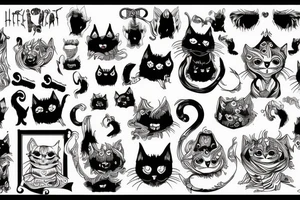 Horror cat tattoo idea