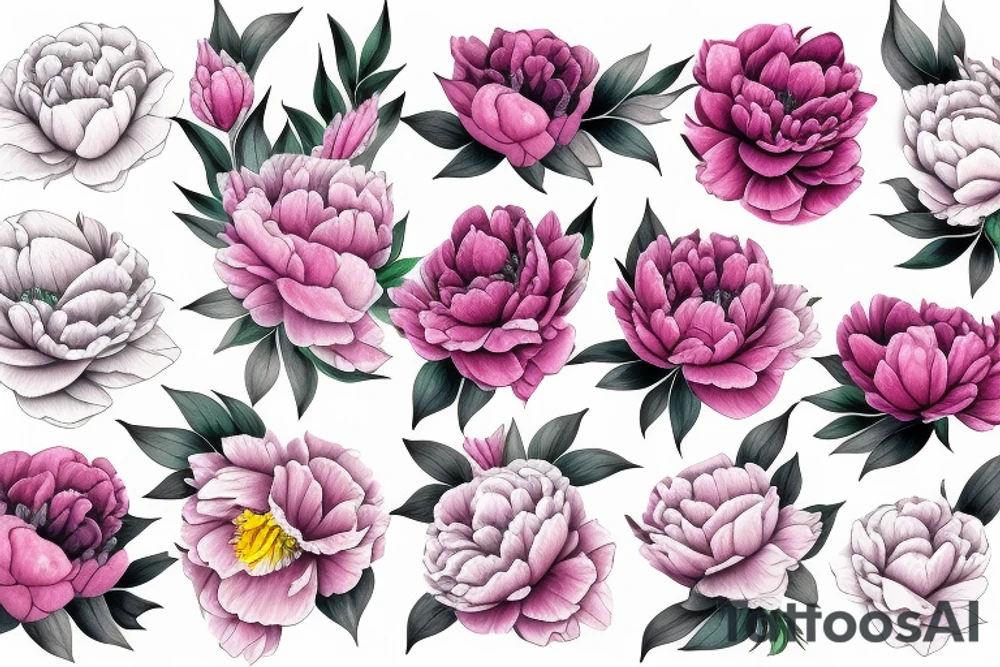 Peony tattoo idea