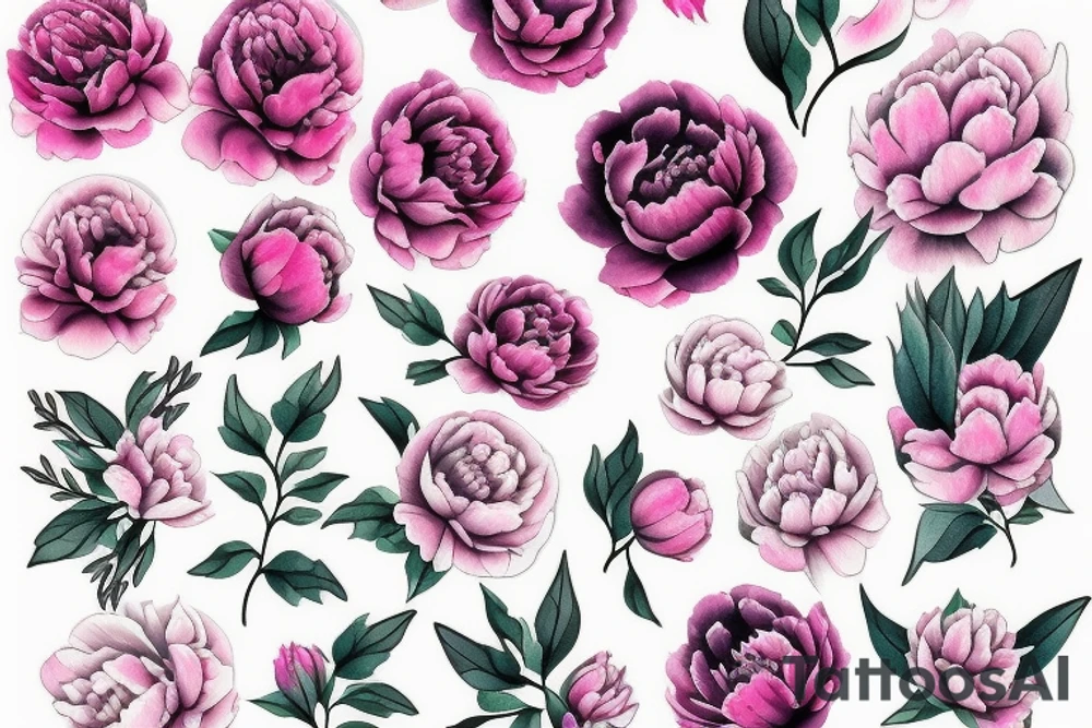 Peony tattoo idea