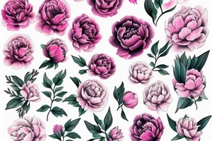 Peony tattoo idea