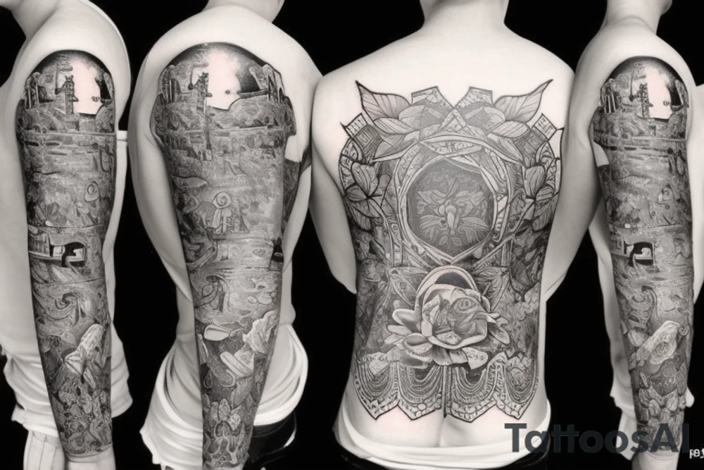 женские руки на шее мужчины tattoo idea