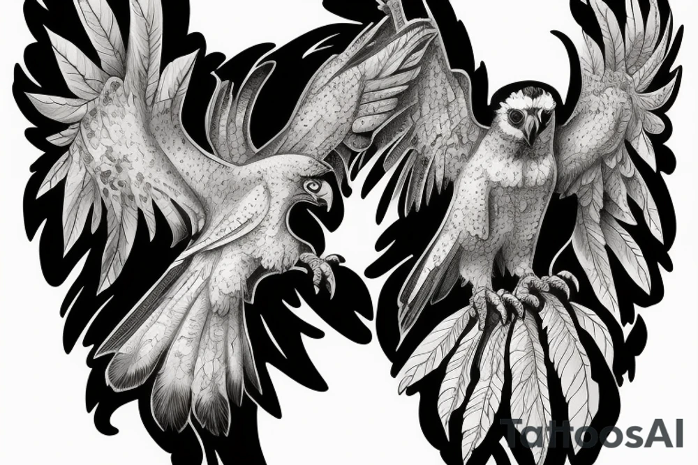 Harpy Eagle holding a skull tattoo idea