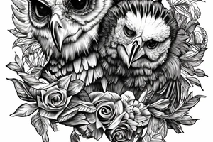 Harpy Eagle holding a skull tattoo idea