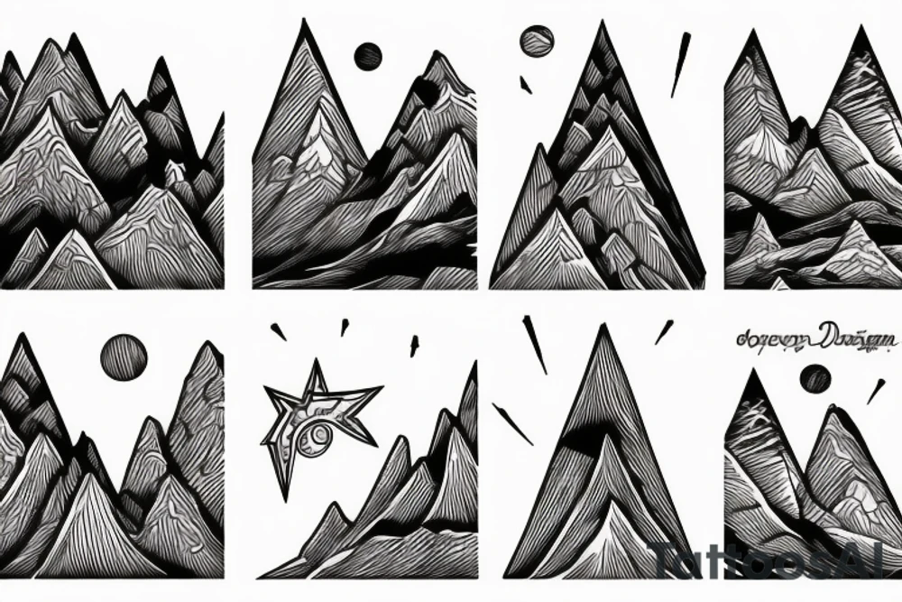 Mountains tattoo idea