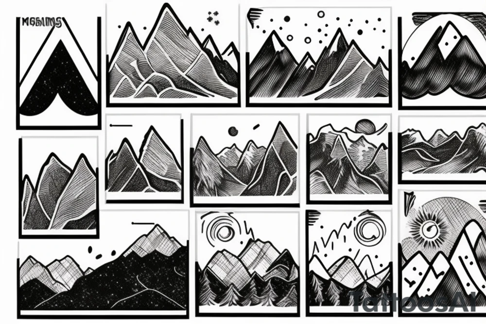 Mountains tattoo idea