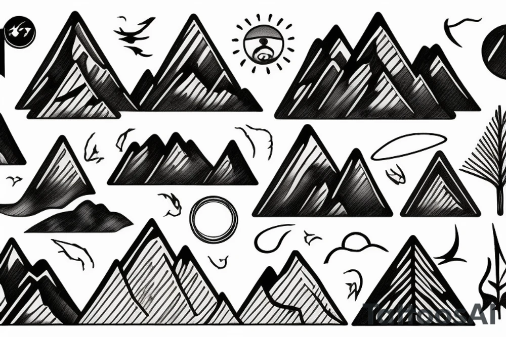 Mountains tattoo idea