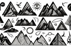 Mountains tattoo idea