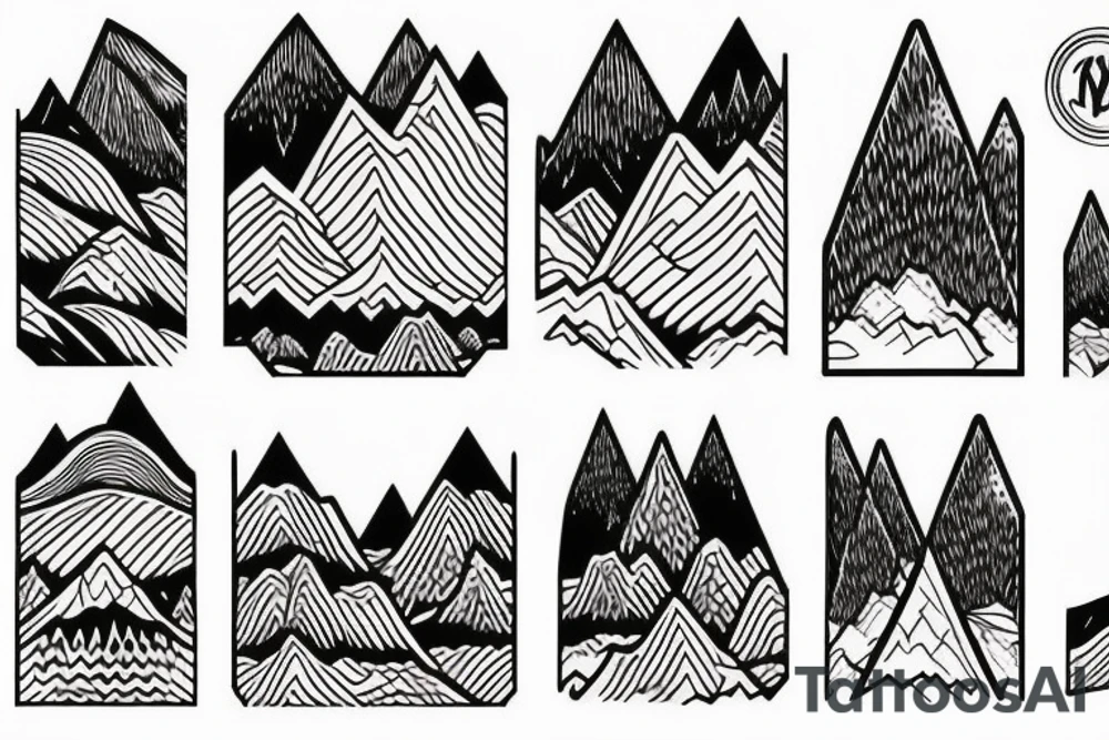 Mountains tattoo idea