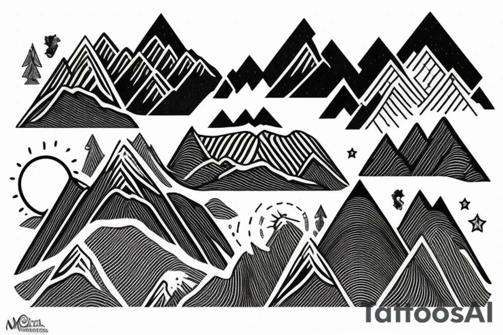 Mountains tattoo idea