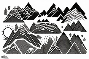 Mountains tattoo idea