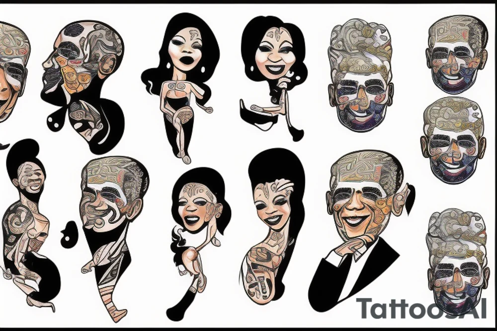 obama in dress tattoo idea
