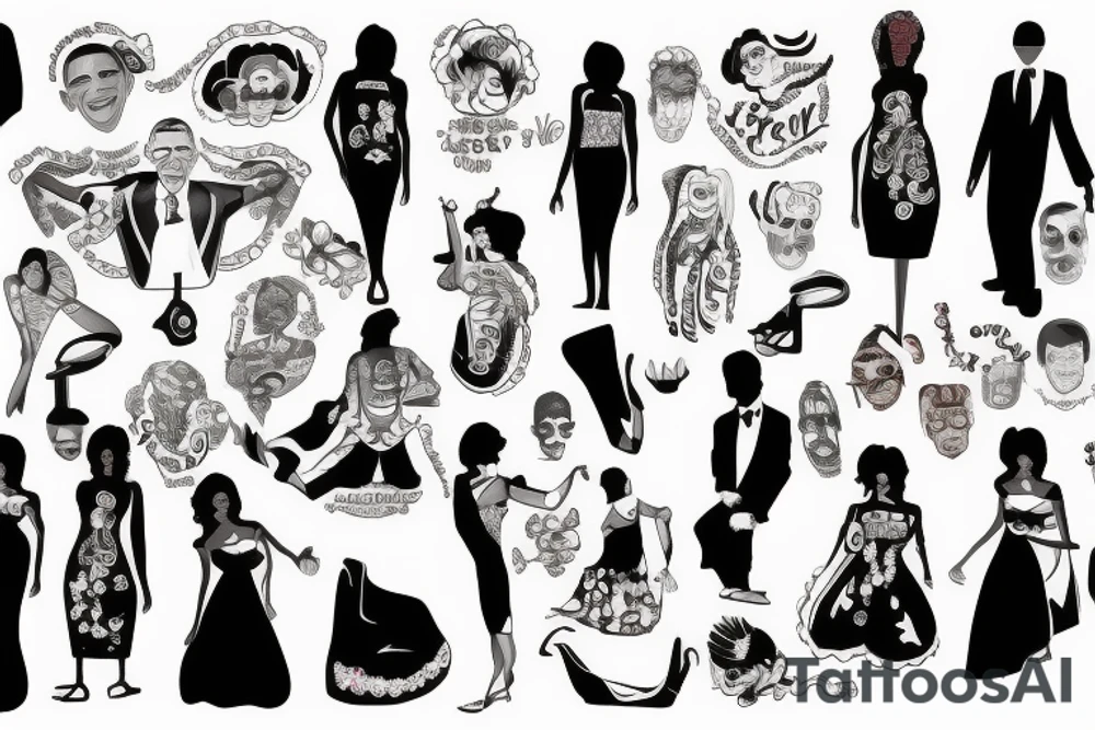 obama in dress tattoo idea