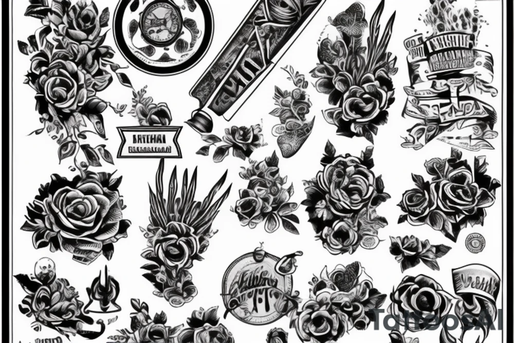 Женщина с цветами на фоне апокалипсиса tattoo idea