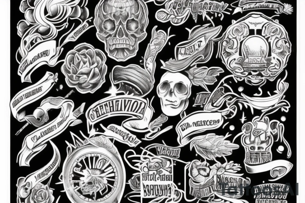Женщина с цветами на фоне апокалипсиса tattoo idea