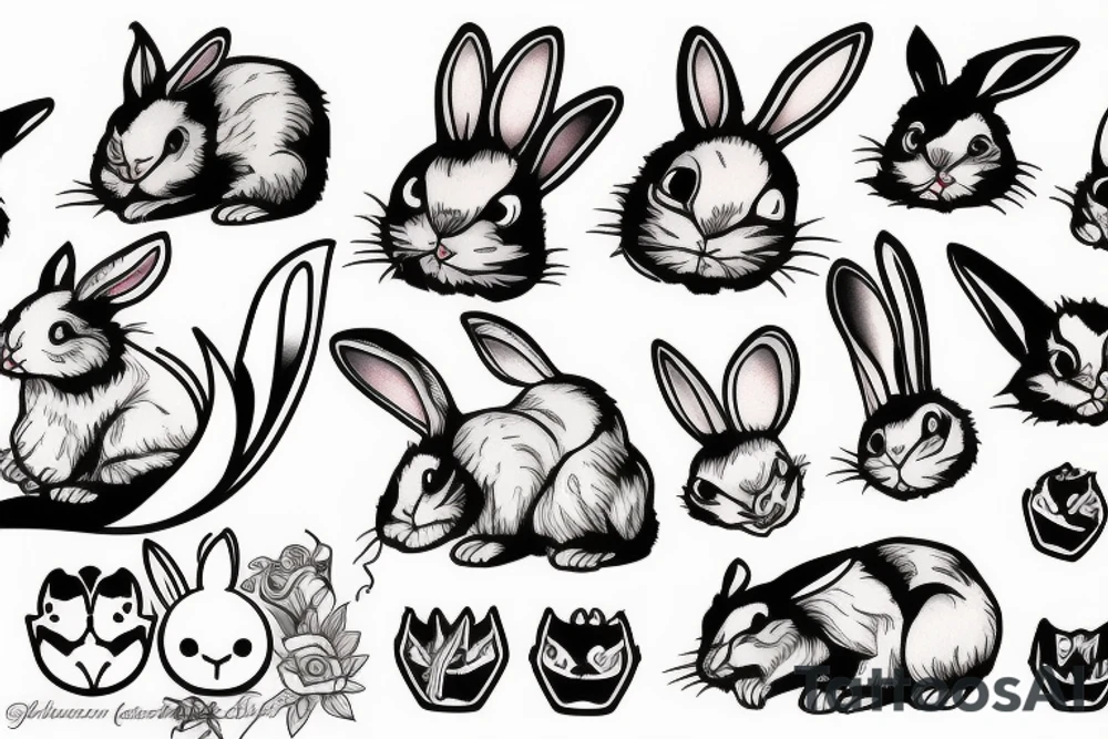 Evil bunny tattoo idea