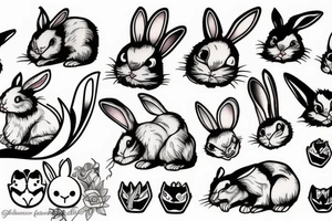 Evil bunny tattoo idea