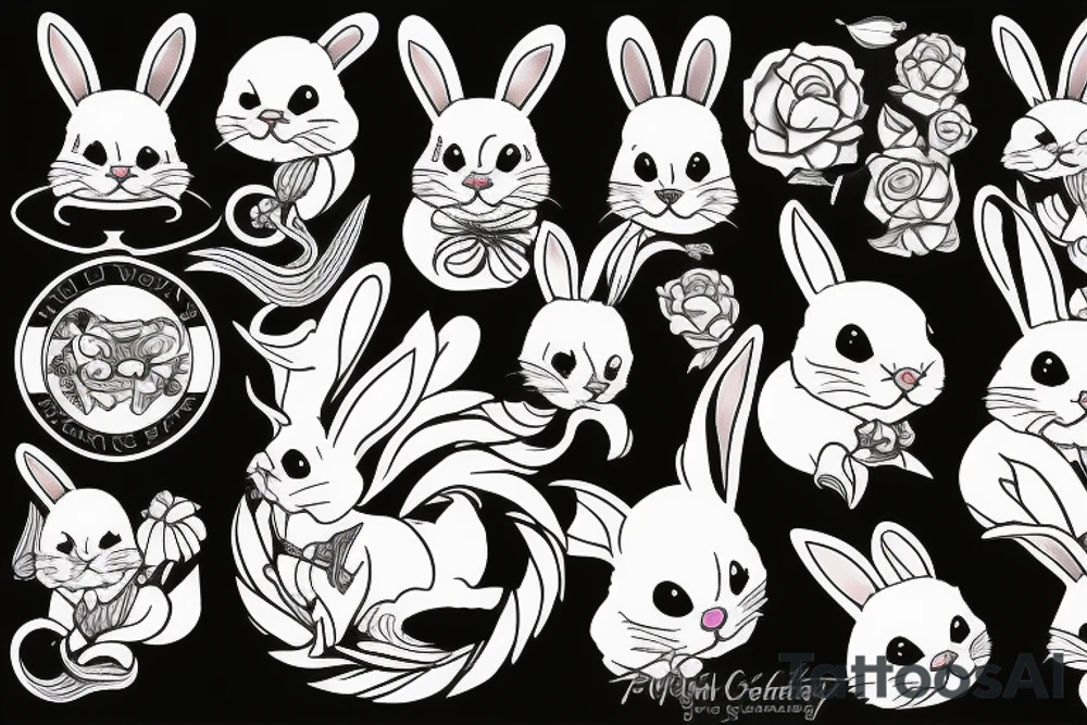Evil bunny tattoo idea